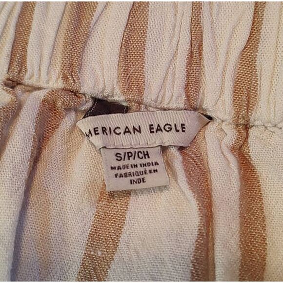 American Eagle Striped Linen Beach Mini Skirt with Rope Belt Small - Picture 4 of 6